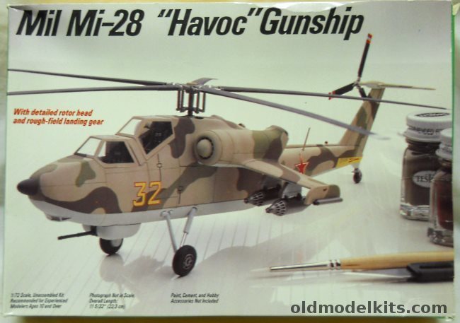 Testors 1/72 Mil Mi-28 Havoc Gunship, 636 plastic model kit